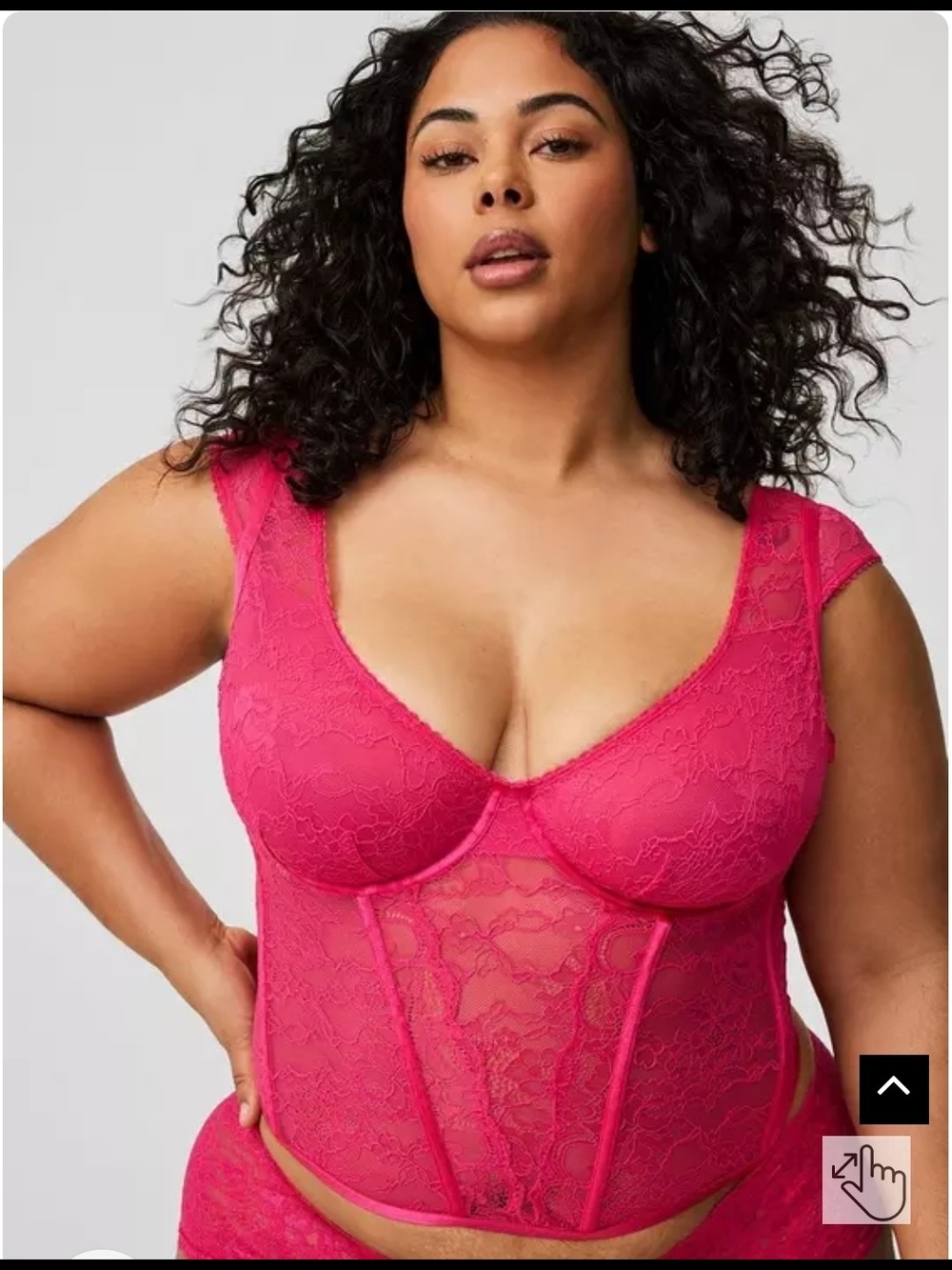 Torrid Lace Longline Bustier Corset Hot Pink 5x